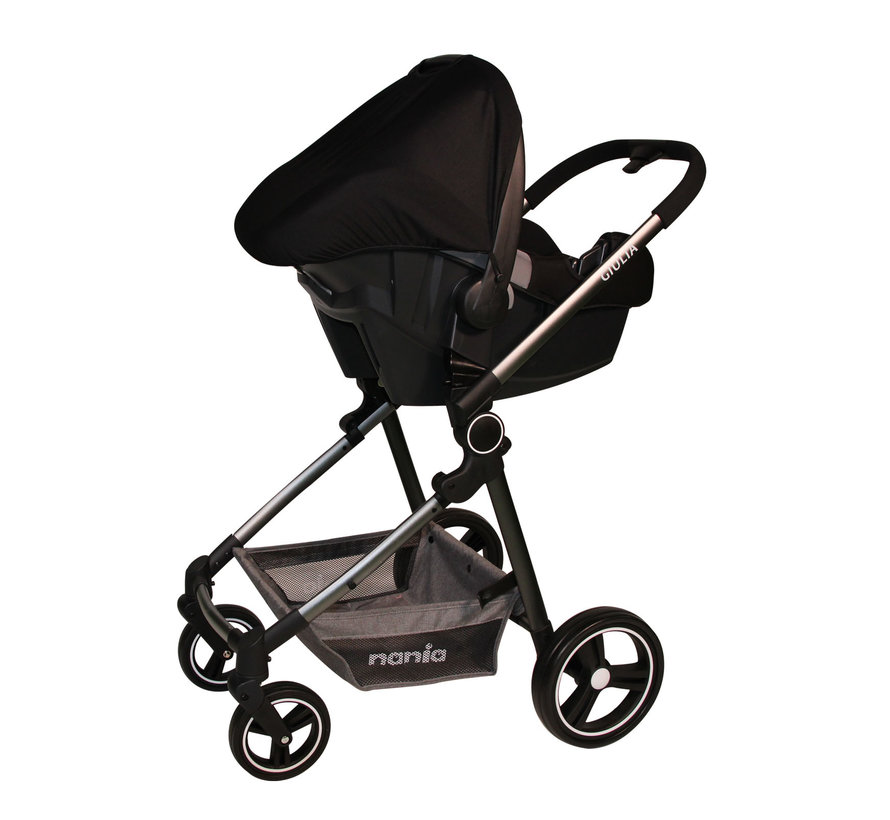 GIULIA 3 in 1 Combi Wandelwagen - BEONE Autostoel (grp 0+) 4 sterren ANWB - Luiertas en regenhoes