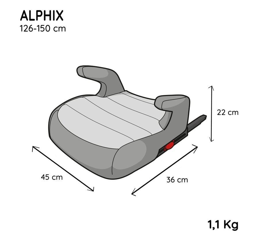 ALPHIX Disney - isofix booster seat - i-Size car seat - height of child from 126 to 150 cm - from approx. 6 years old - Newest ECE R129/03 standard