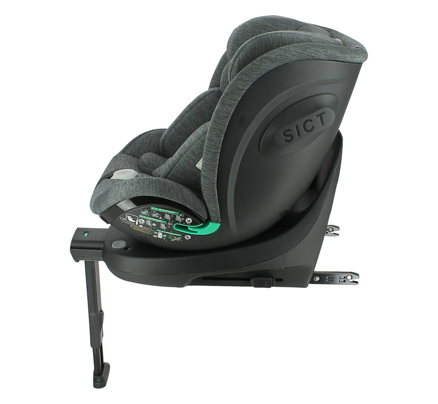 SOFTY - Isofix autostoel - 360° Draaibaar - i-Size - Lengte kind van 40  tot 150 cm  - vanaf geboorte  tot 12 jaar