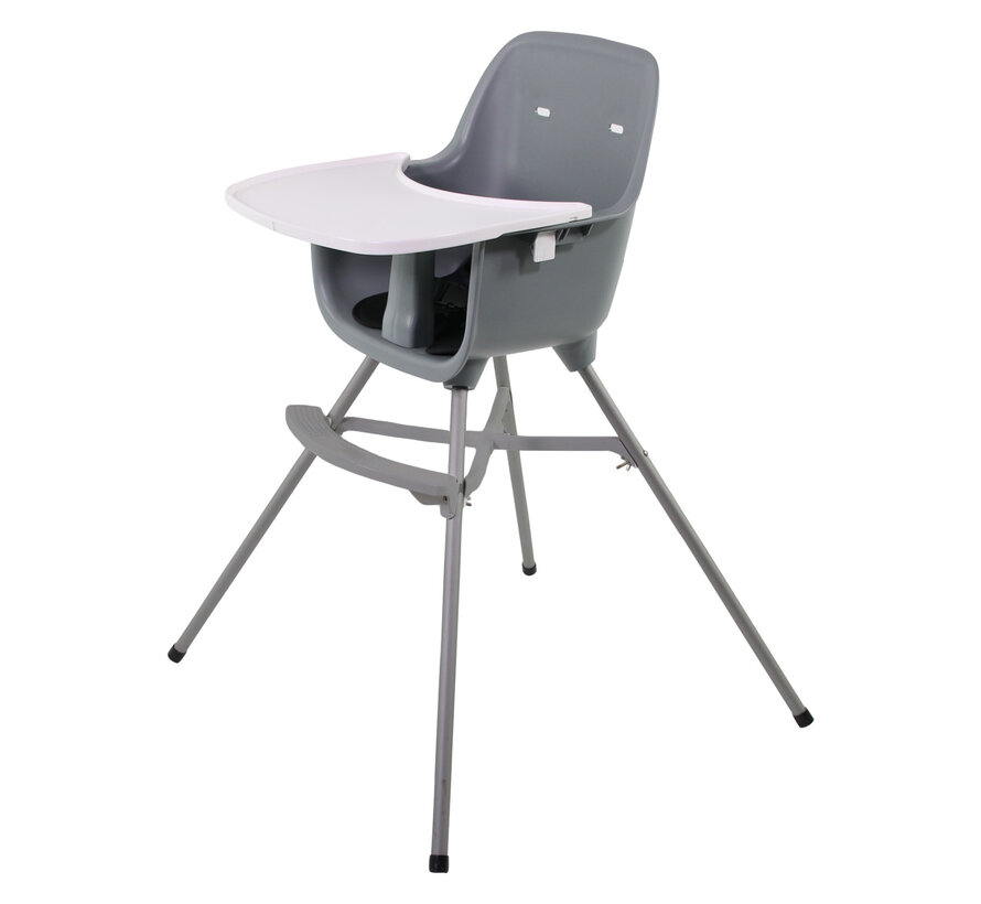 Nania Irene - High chair - from 6 to 36 months - Removable top - 3-point harness - Grey, White