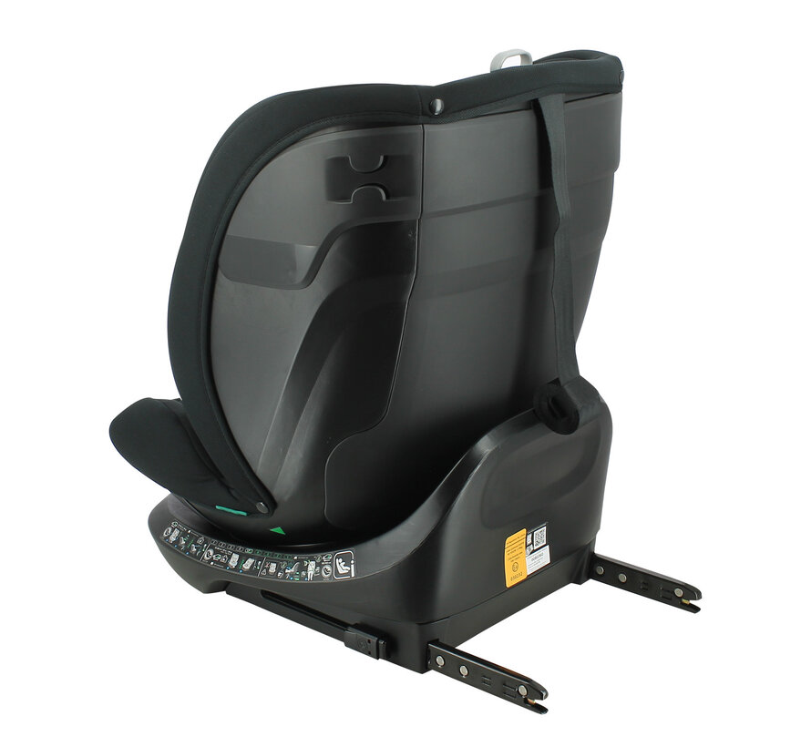 PHOENIX - Isofix car seat - 360° swivel - i-Size - Child height from 40 to 150 cm - from birth to 12 years - Comfort fabric Black