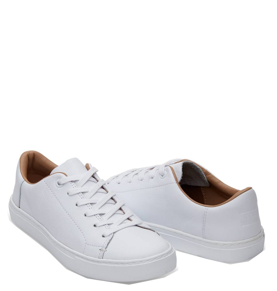 Wit Leren TRVL Lite Sneakers voor heren | Gratis retourneren | TOMS®