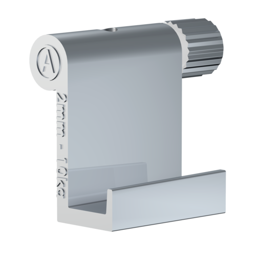 Ophanghaak voor alu-lijsten, max. 10 kg. 