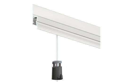 Deco Rail wit-Ral 9016-primer, lengte 2 m. 