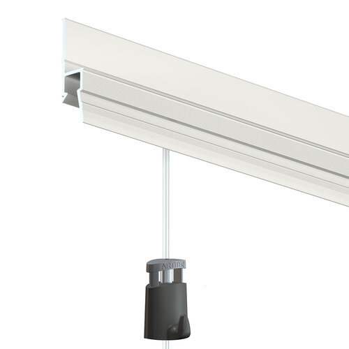 Deco Rail wit-Ral 9016-primer, lengte 2 m. 