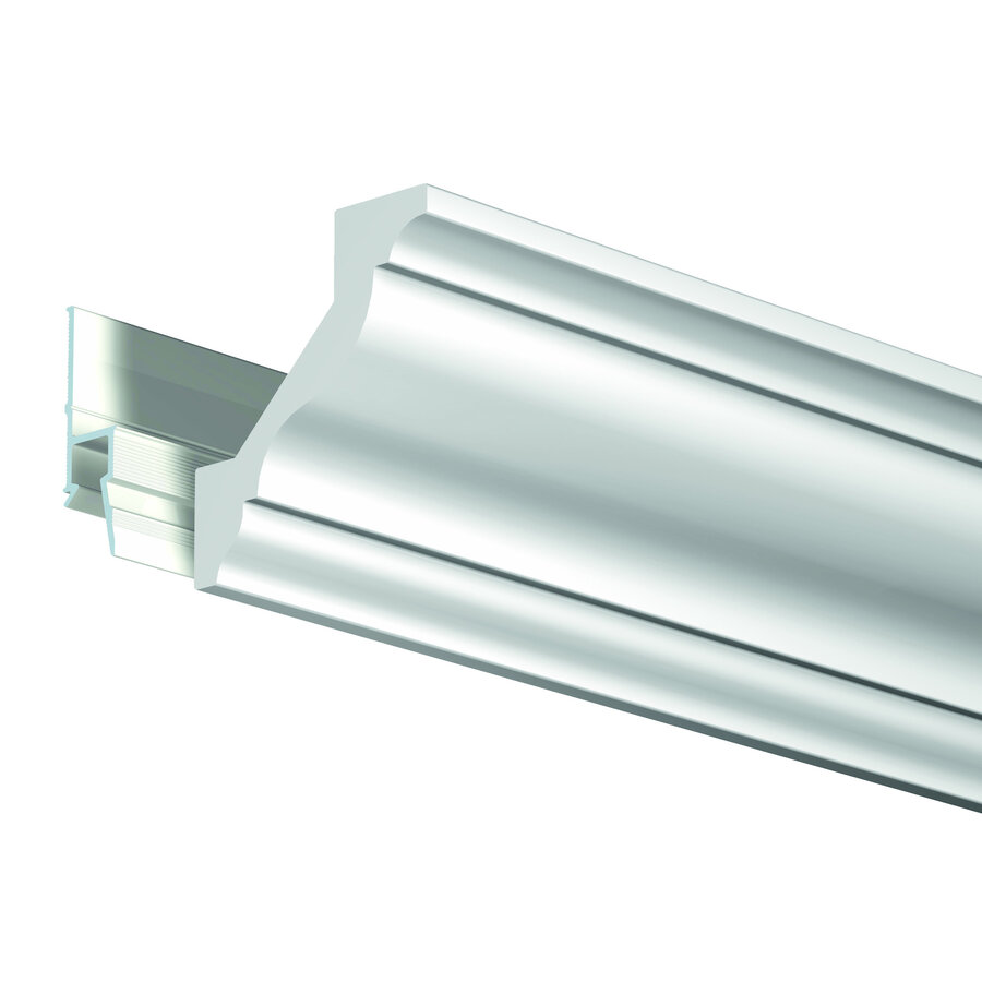 Artiteq Deco Rail RAL 9016 wit primer, schilderij ophangsysteem voor montage op de wand. Draagkracht 20kg/m, lengte = 200 cm.-8