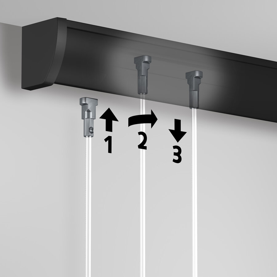 Artiteq 2 mm. staaldraad met Twister in 5 lengtes: 150, 200, 250, 300 en 500 cm.-2