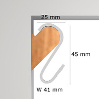 thumb-Gallery haak nikkel voor kantlat met dikte van 20 mm.-2