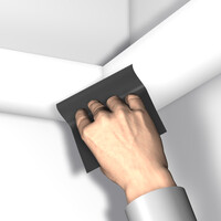 thumb-Artiteq Kroonlijst CX 126 Modern primer, te lijmen op Deco Rail. L=200 cm.-5