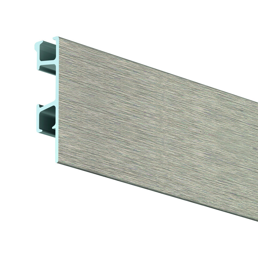 Artiteq Click Rail Pro geborsteld aluminium, Schilderij-ophangsysteem voor zwaardere belasting, max. 50 kg/m. 5 lengtes van 2 meter.-1