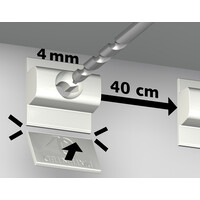 thumb-Artiteq Click Rail Pro geborsteld aluminium, Schilderij-ophangsysteem voor zwaardere belasting, max. 50 kg/m.  5 lengtes van 2 meter.-5