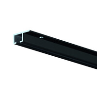 thumb-Top Rail zwart, schilderij-ophangsysteem voor systeemplafonds. 5 lengtes van 3 meter.-1