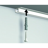thumb-Artiteq Top Rail in aluminium kleur, schilderij-ophangsysteem voor systeemplafonds, 10 lengtes van 2 meter.-5