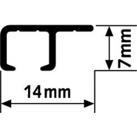 thumb-Artiteq Top Rail in aluminium kleur, schilderij-ophangsysteem voor systeemplafonds, 10 lengtes van 2 meter.-4