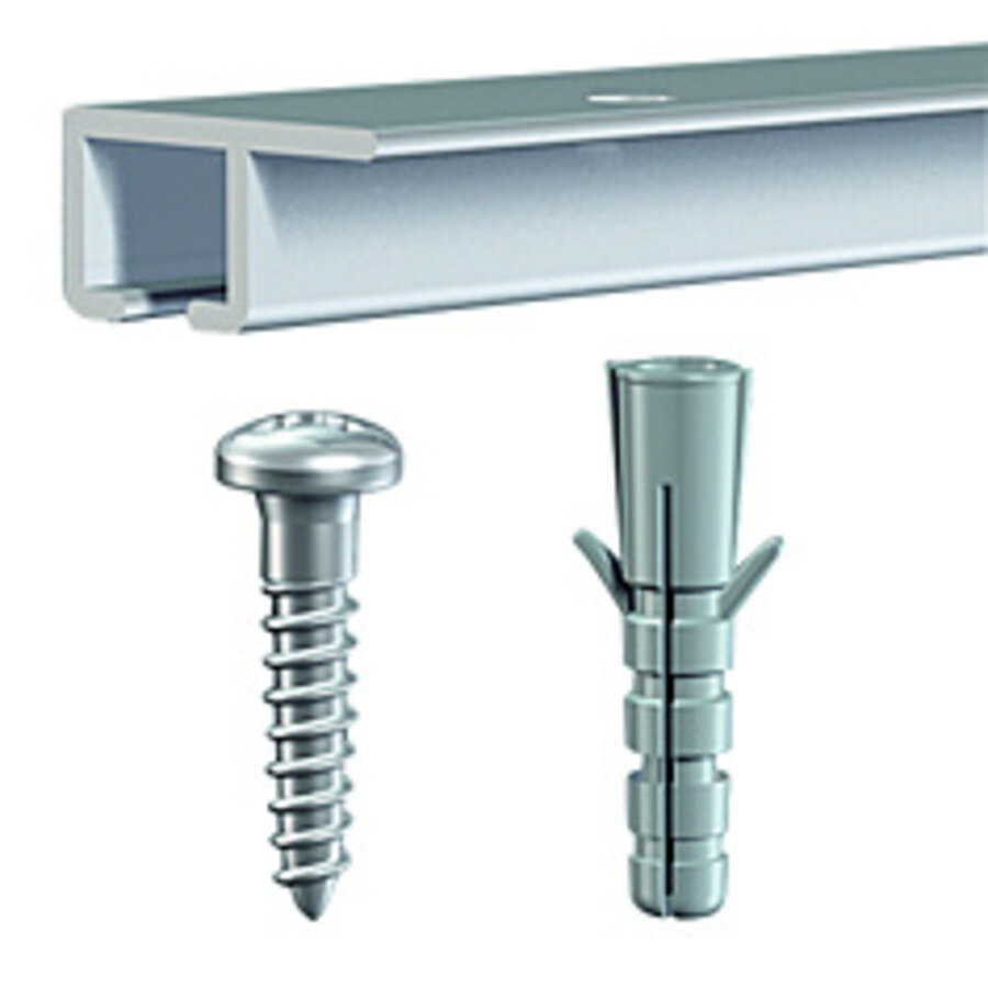 Artiteq Top Rail in aluminium kleur, schilderij-ophangsysteem voor systeemplafonds, 10 lengtes van 3 meter.-4