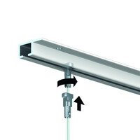 thumb-Artiteq Top Rail in aluminium kleur, schilderij-ophangsysteem voor systeemplafonds, 10 lengtes van 3 meter.-6