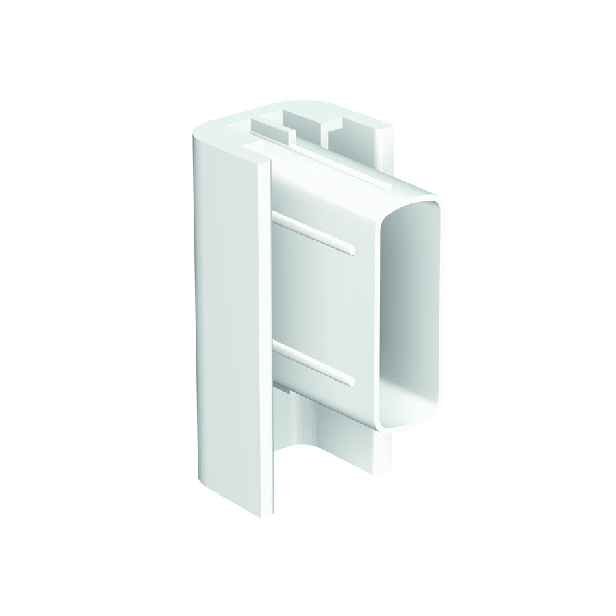 Eindkap Click Rail wit, kleur wit-1