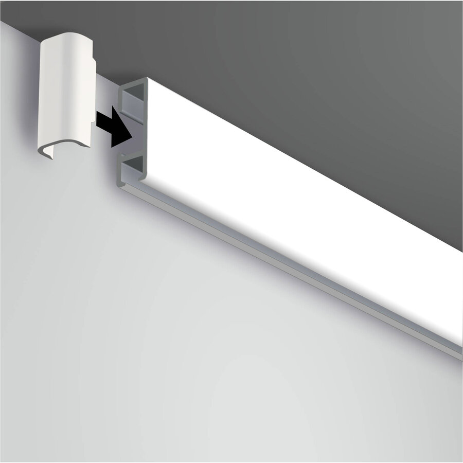Eindkap Click Rail alu, kleur grijs-2