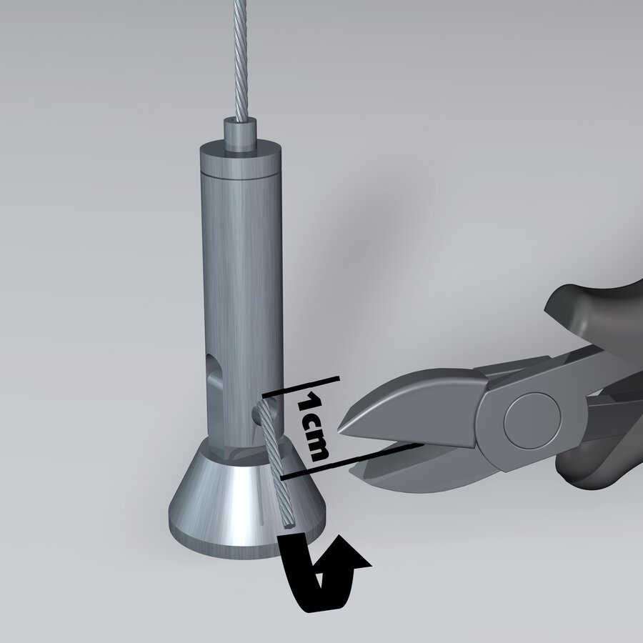 Artiteq Display IT - 2 mm. staalkabel voor het bevestigen van de displays op muur of plafond-6