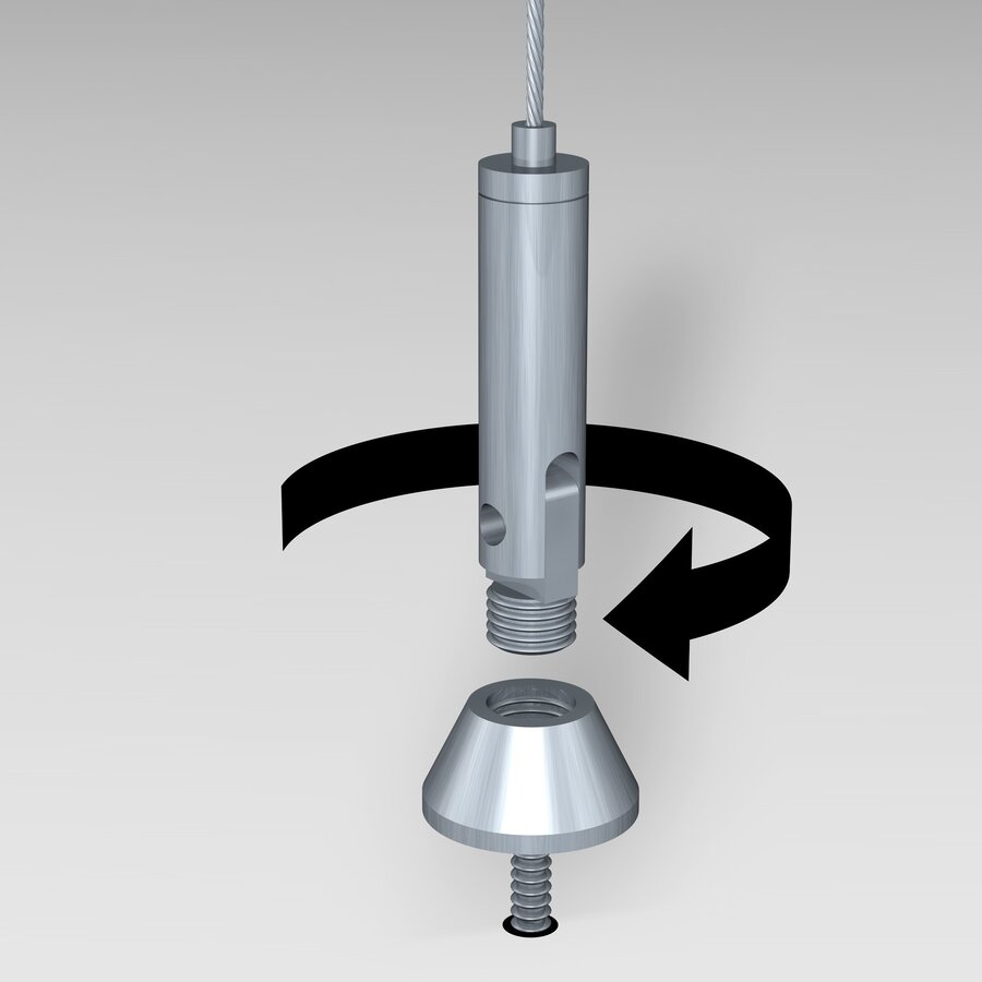 Artiteq Display IT - 2 mm. staalkabel voor het bevestigen van de displays op muur of plafond-5