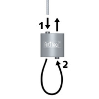 thumb-Artiteq Loop Hanger set met 1,2 mm. staaldraad met lus, lengte 300 cm.-5