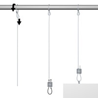 thumb-Artiteq Loop Hanger set met 1,2 mm. staaldraad met lus, lengte 300 cm.-2