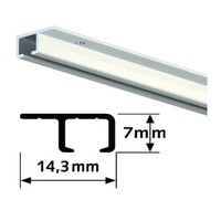 thumb-Artiteq Top Rail wit, schilderij-ophangsysteem voor systeemplafonds, 5 lengtes van 2 meter.-2