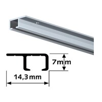 thumb-Artiteq Top Rail in aluminium kleur, schilderij-ophangsysteem voor systeemplafonds, 10 lengtes van 2 meter.-2