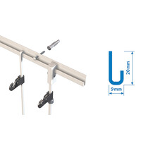 thumb-Artiteq Classic Rail+ wit Ral 9010, max. 40 kg/m. 5 lengtes van 2 of 3 meter-3