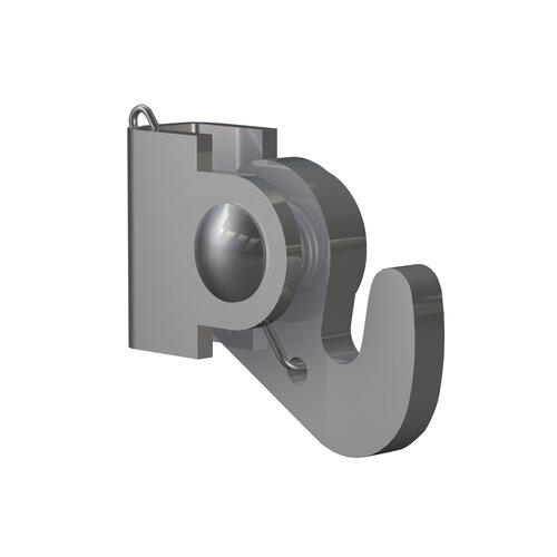 Klemhaak stang 4 mm. 40 kg. 