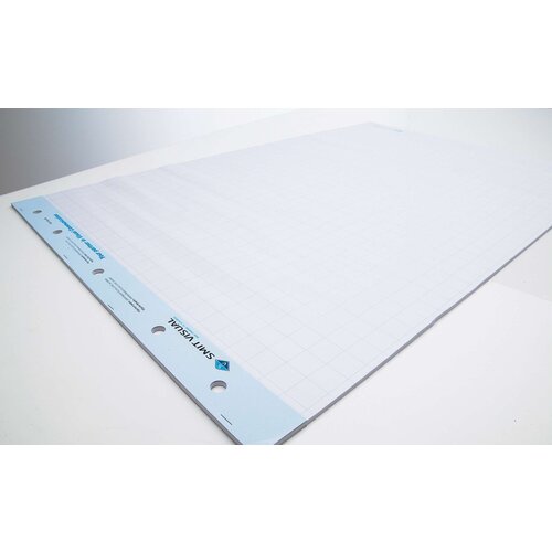 Flip-Over papier geruit/blanco, dubbelzijdig. 