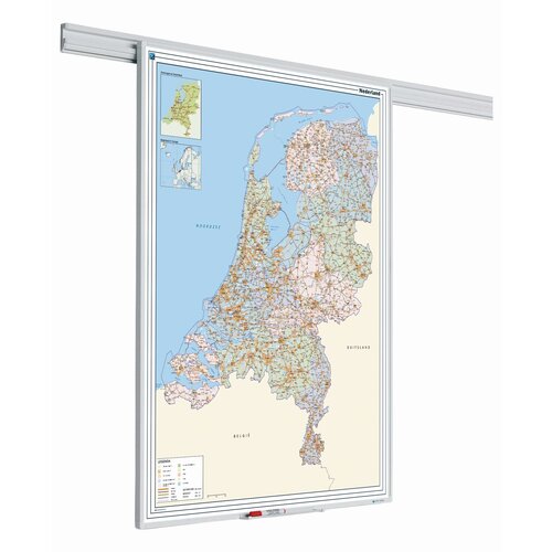 Whiteboard kaart Nederland | 90 x 120 cm 