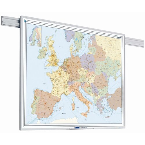 Whiteboard kaart Europa | 90 x 120 cm 