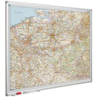 Wegenkaart Belgie en Luxemburg op magnetische whiteboard