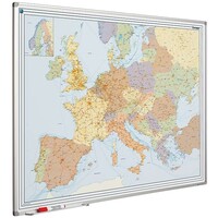 Wegenkaart van Europa op whiteboard