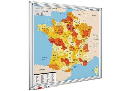 Postcodekaart van Frankrijk 