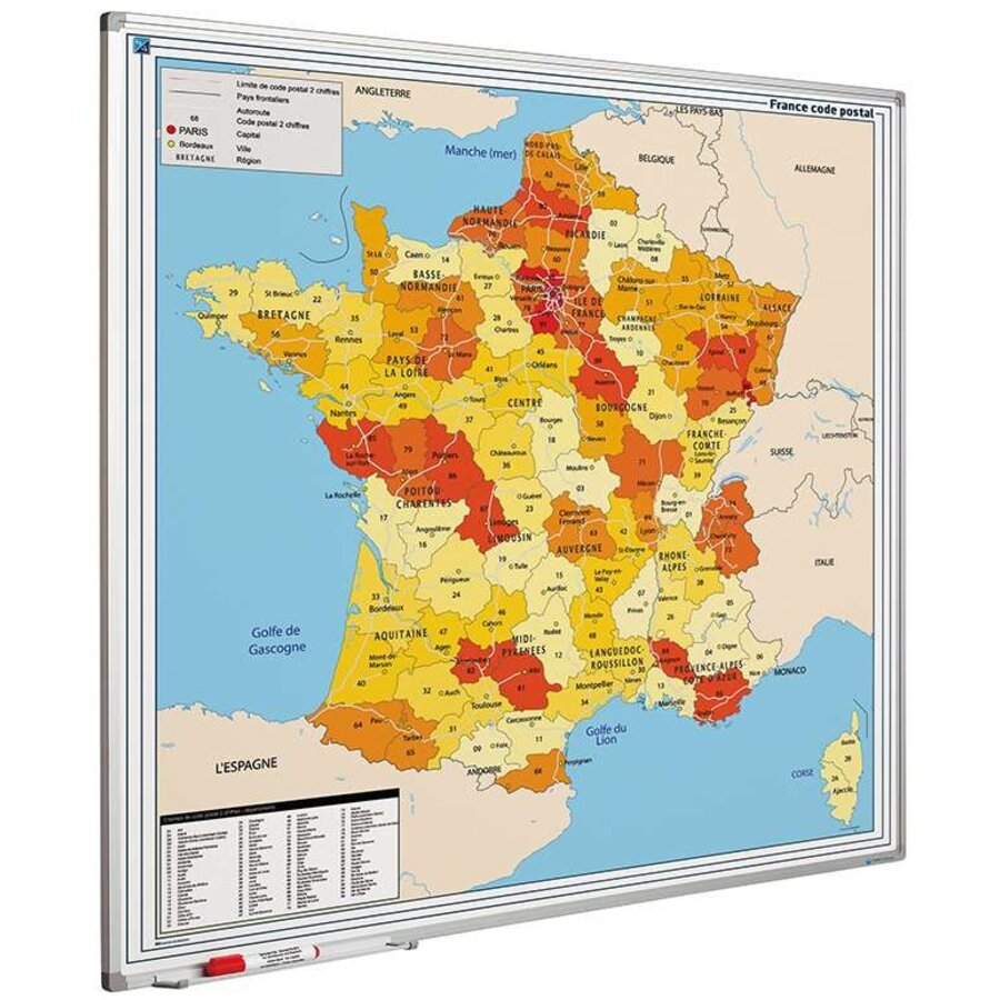 Postcodekaart van Frankrijk-1