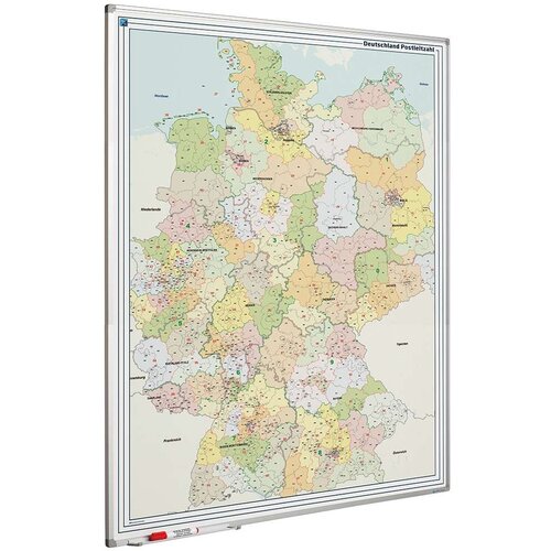 Postcode kaart Duitsland op whiteboard 