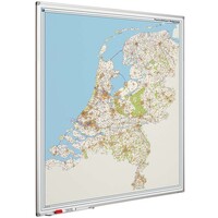 Postcodekaart Nederland met Softline profiel 130 x 110 cm.