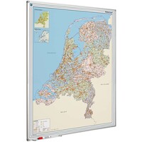 Wegenkaart van Nederland op magnetisch whiteboard