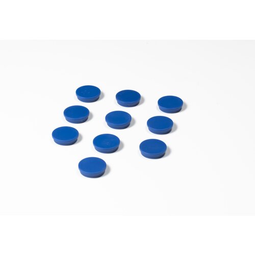 Ronde blauwe memo magneten, 10 stuks 