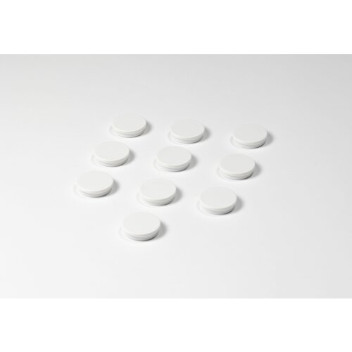 Ronde witte memo magneten, 10 stuks 