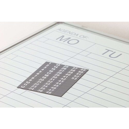 cijferstrips met 53 weeknummers 