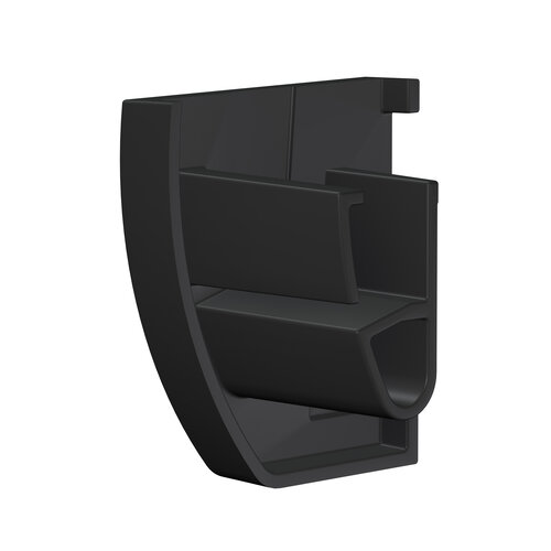 Eindkappen set Up Rail zwart (L+R) 