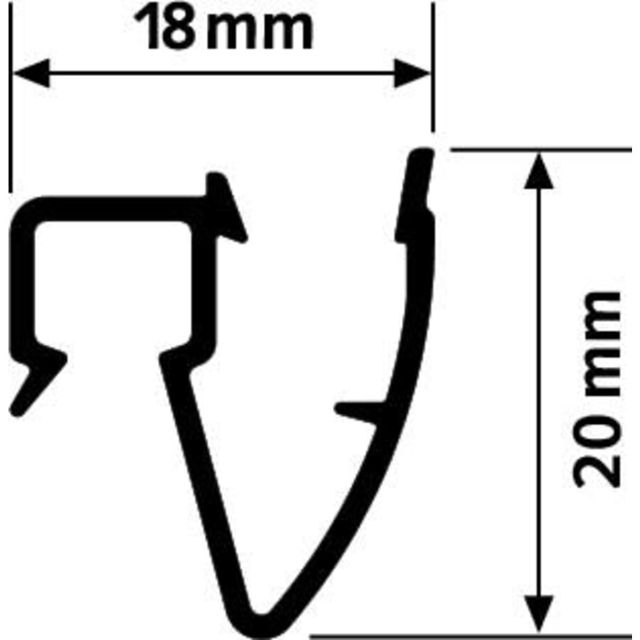 Artiteq Up Rail zwart, schilderij-ophangsysteem voor aan het plafond, 5 lengtes van 2 meter.-2