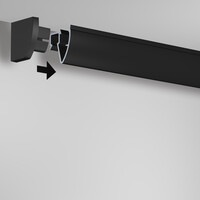 thumb-Artiteq Up Rail zwart, schilderij-ophangsysteem voor aan het plafond, 5 lengtes van 2 meter.-5