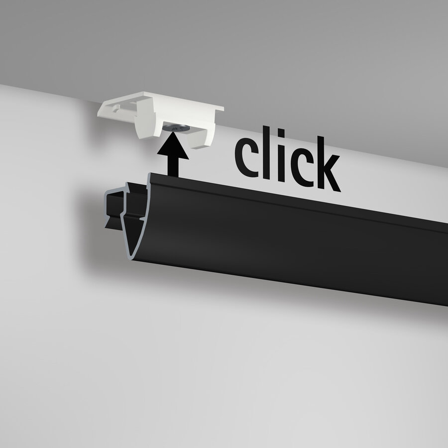 Artiteq Up Rail zwart, schilderij-ophangsysteem voor aan het plafond, 5 lengtes van 2 meter.-4