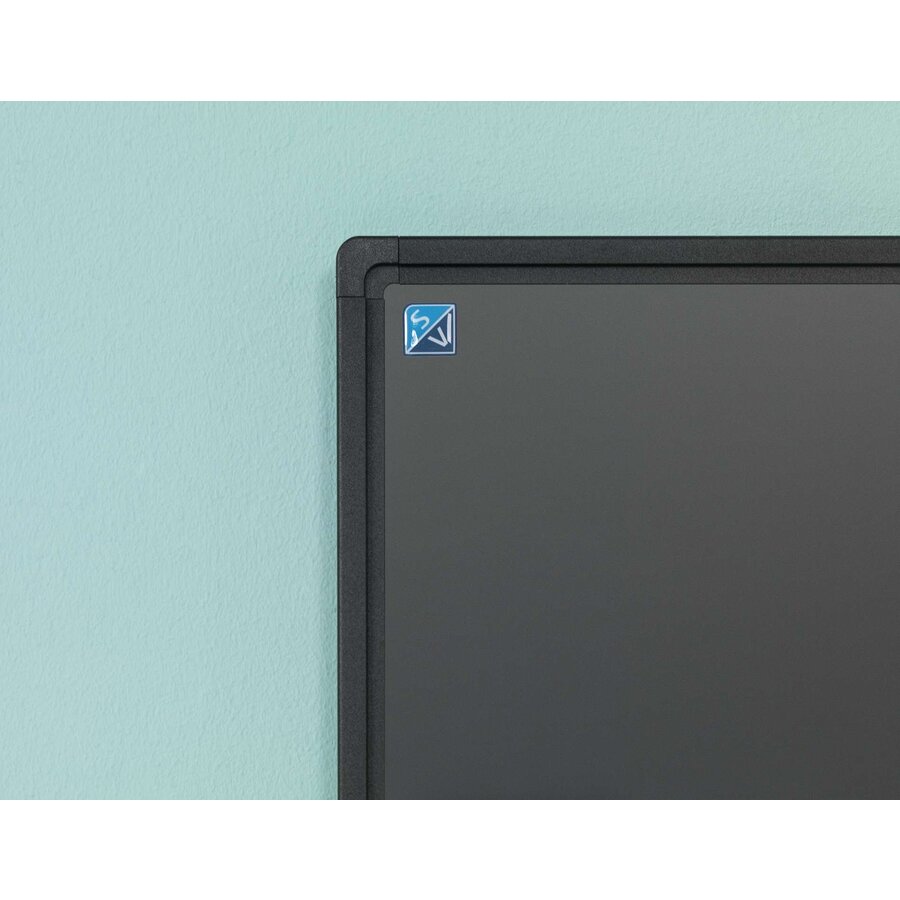 Krijtbord grijs emailstaal met zwart Softline profiel-3