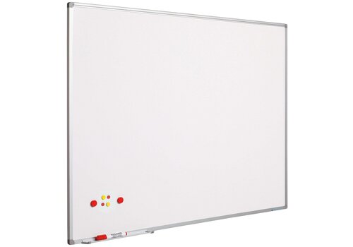 Whiteboard  gelakt staal met blank Softline profiel 