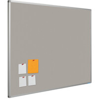 thumb-Prikbord Bulletin: grijs-2182 met 16 mm. Softline profiel. Incl. montage set-1